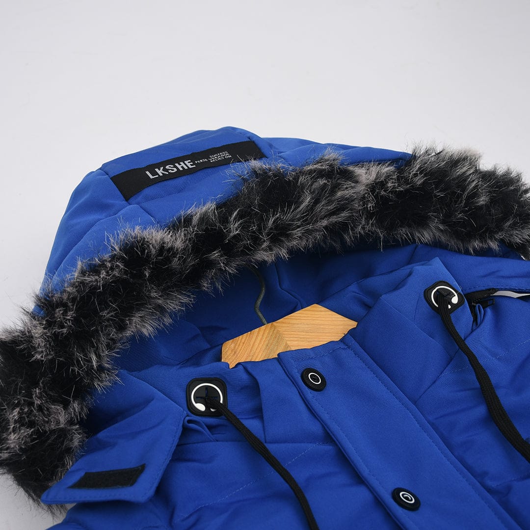 IMPORTED THICK LUXURIANT FUR LINED PUFFER JACKET WITH BUILT-IN HEADPHONES