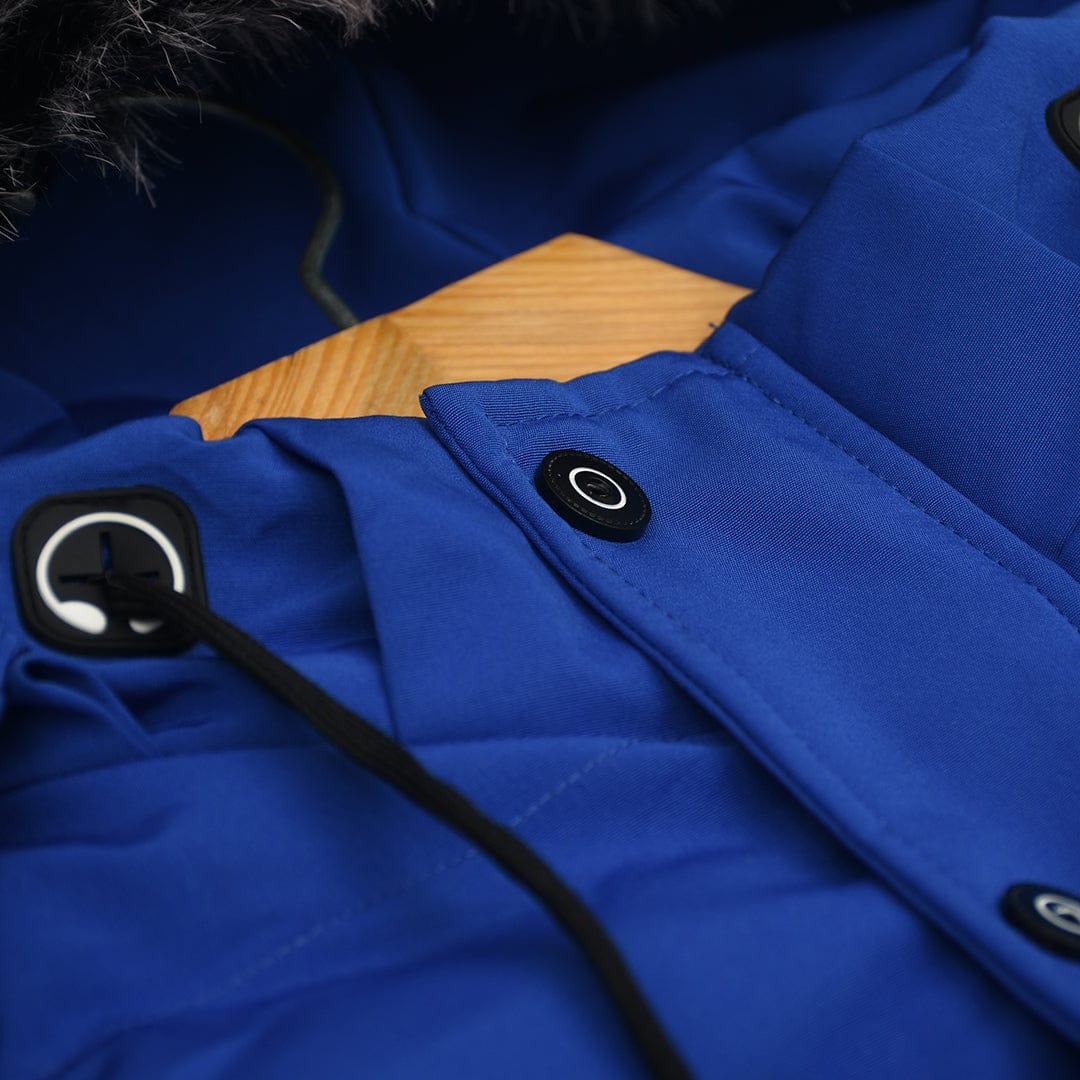 IMPORTED THICK LUXURIANT FUR LINED PUFFER JACKET WITH BUILT-IN HEADPHONES