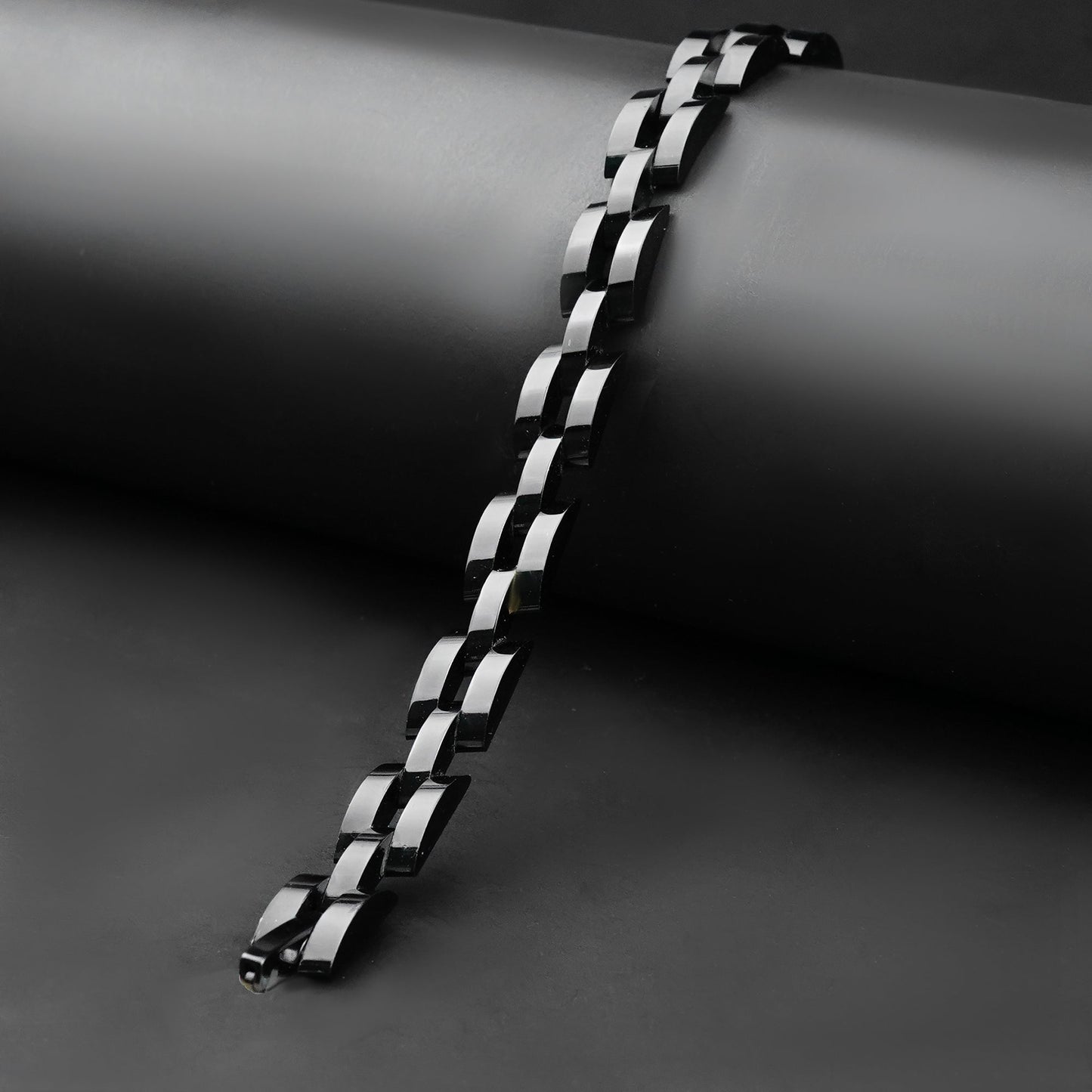 9mm Black Moonlit chain Bracelet -316L