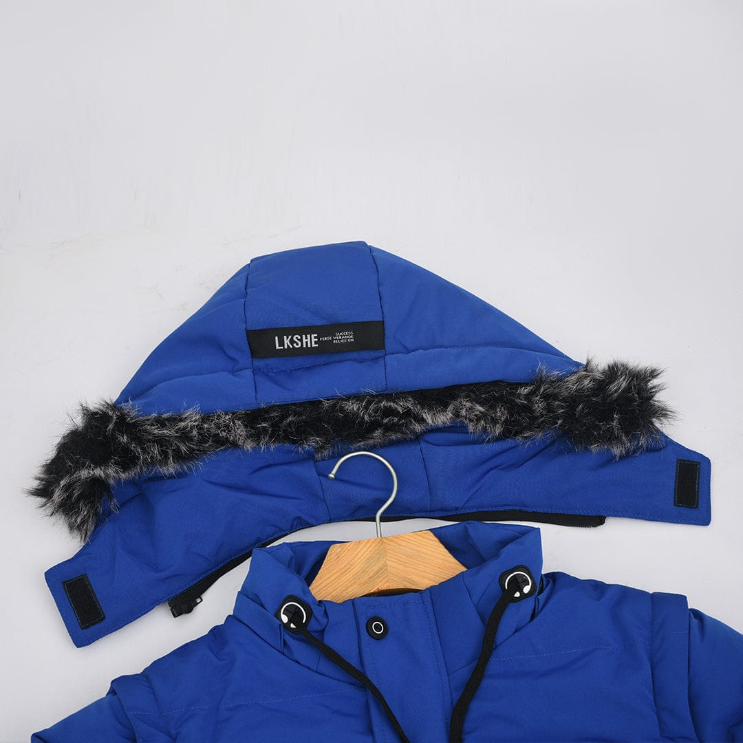 IMPORTED THICK LUXURIANT FUR LINED PUFFER JACKET WITH BUILT-IN HEADPHONES