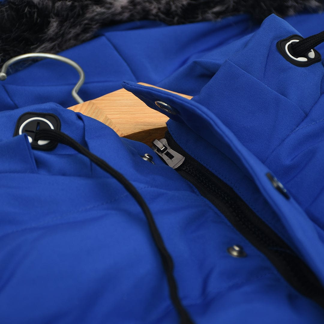 IMPORTED THICK LUXURIANT FUR LINED PUFFER JACKET WITH BUILT-IN HEADPHONES