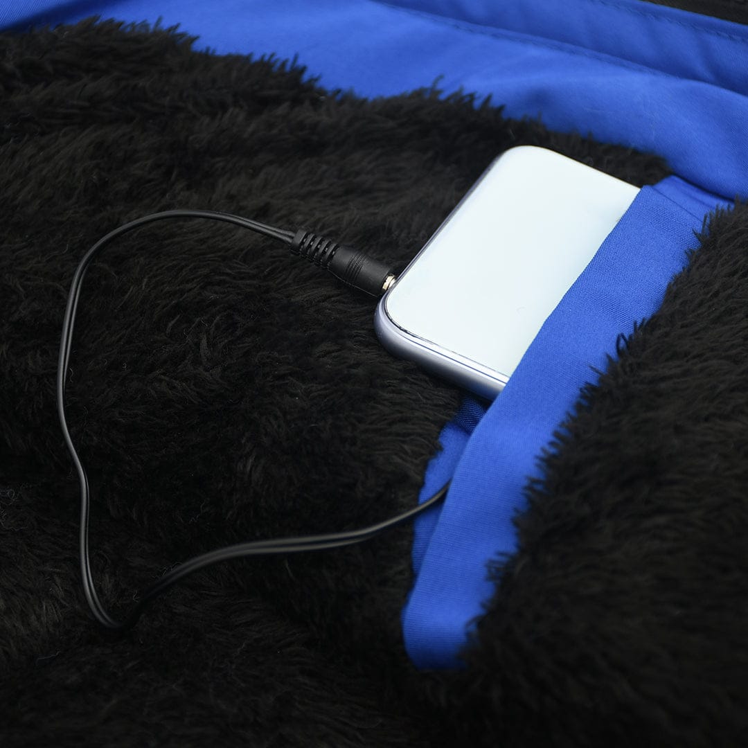 IMPORTED THICK LUXURIANT FUR LINED PUFFER JACKET WITH BUILT-IN HEADPHONES