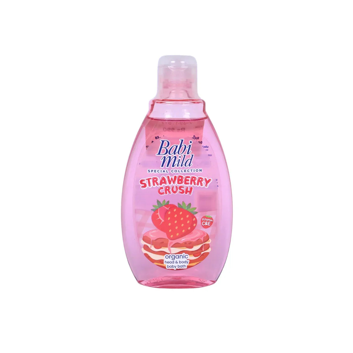 Babi Mild Strawberry Crush Organic Head & Body Baby Bath 180ml