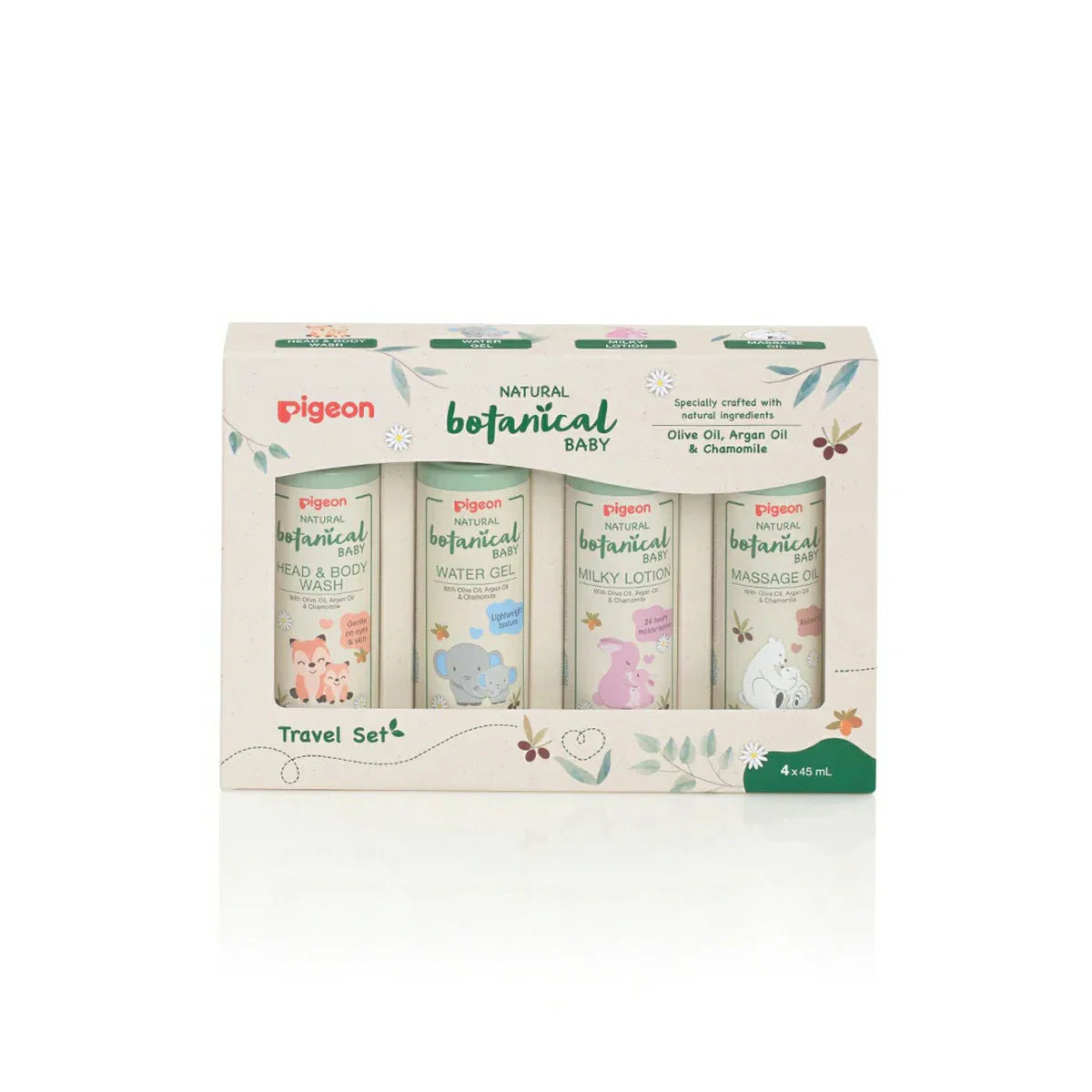 Pigeon Natural Botanical Baby Travel Pack 4X45ml