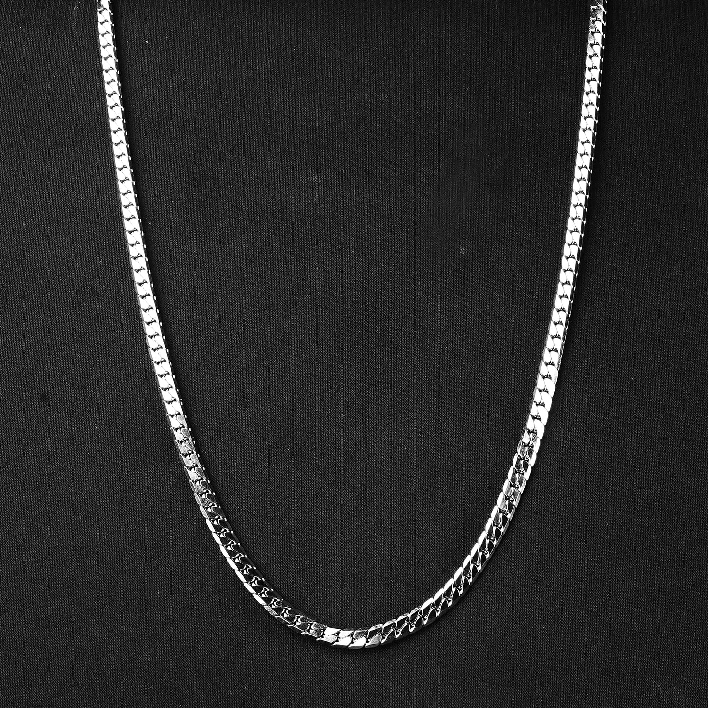 8mm Silver Elite Cuban curb chain -316L