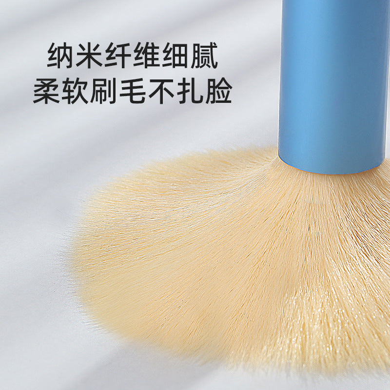 10 Pcs Multi Colors Face Brush Set