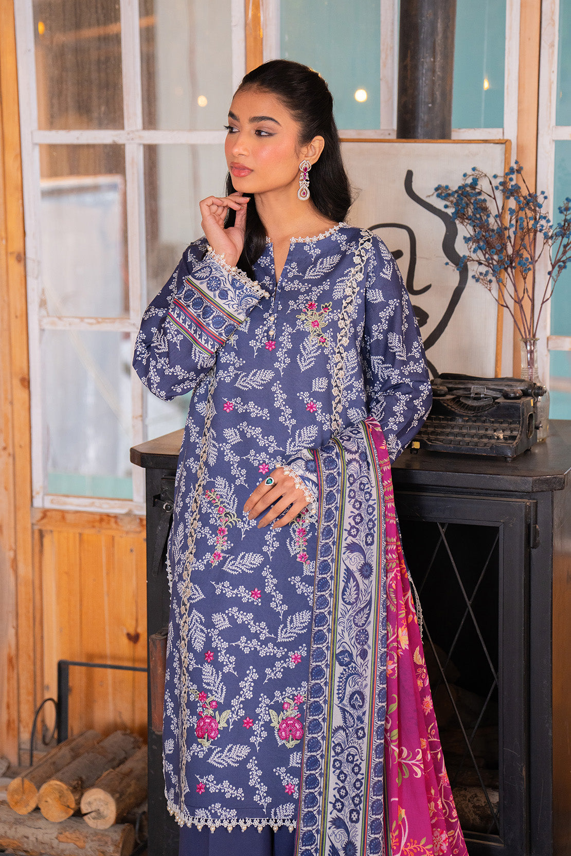 Embroidered - 2 Pc Lawn Suit (Lawn Dupatta)