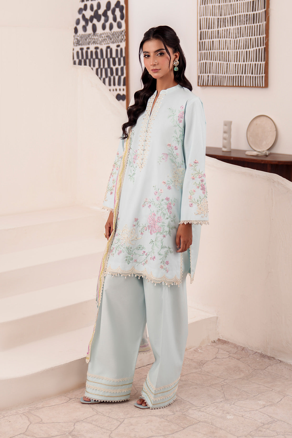 Embroidered - 2 Pc Lawn Suit (Lawn Dupatta)