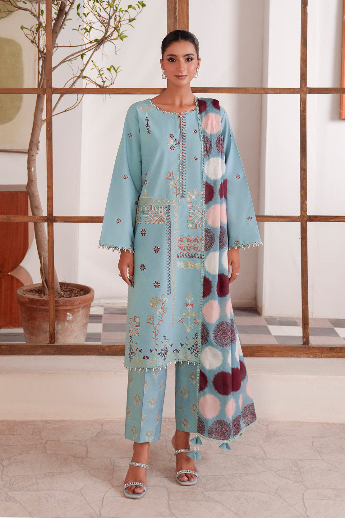 Embroidered - 3 Pc Lawn Suit (Lawn Dupatta)