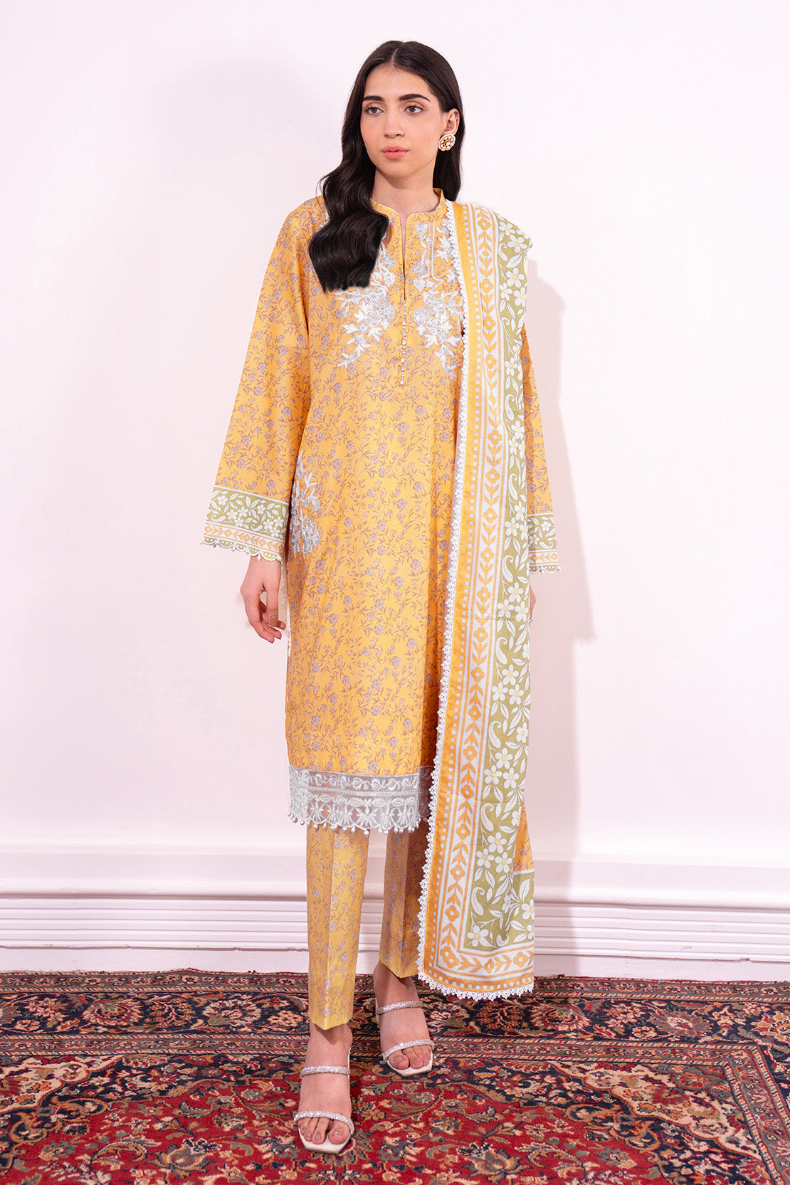 Embroidered - 3 Pc Lawn Suit (Lawn Dupatta)