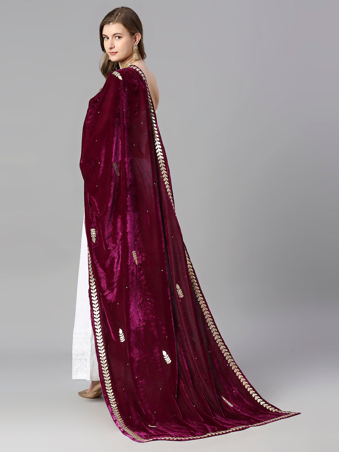 Gotta Patti Work Velvet Dupatta