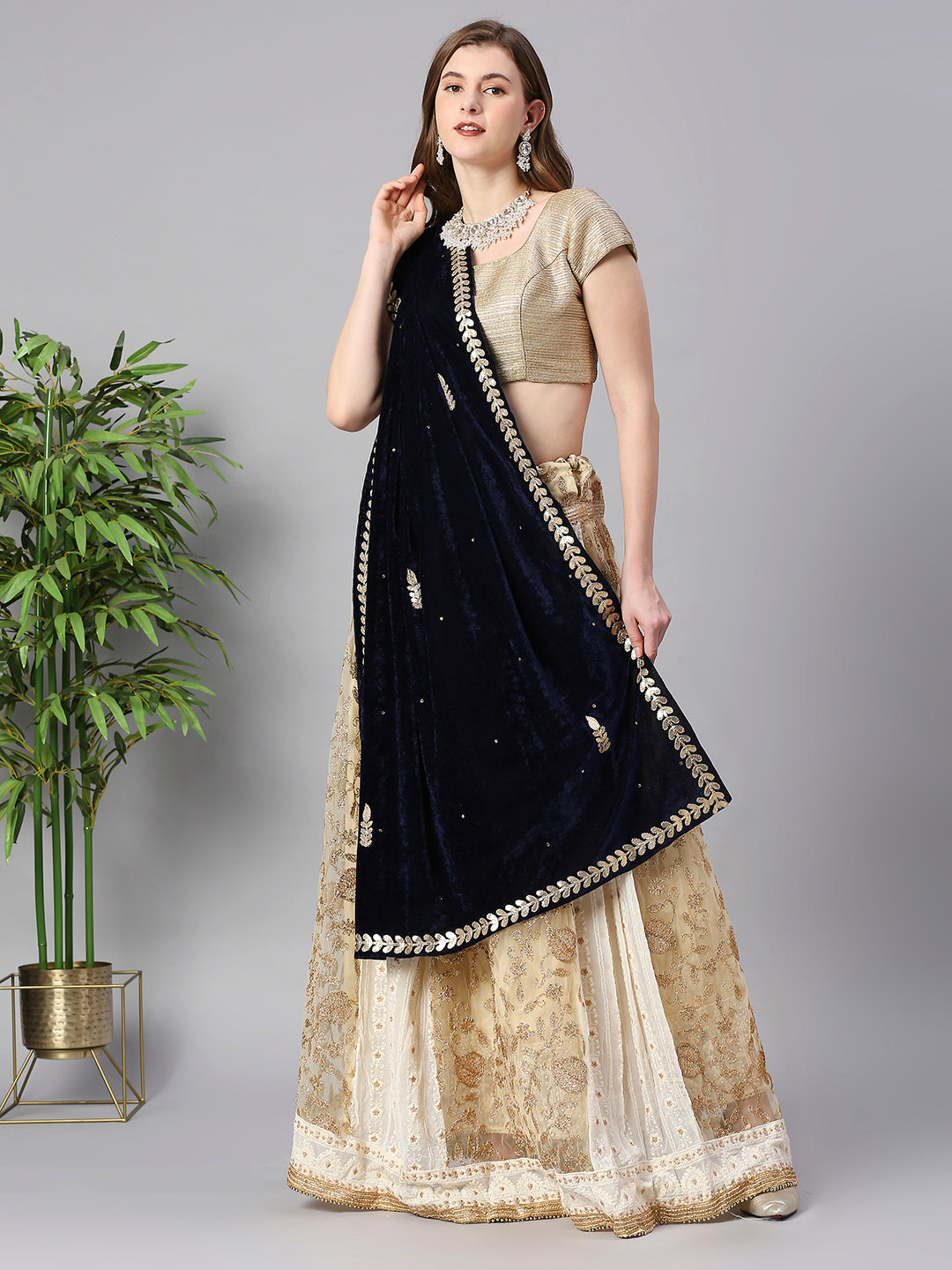 Gotta Patti Work Velvet Dupatta