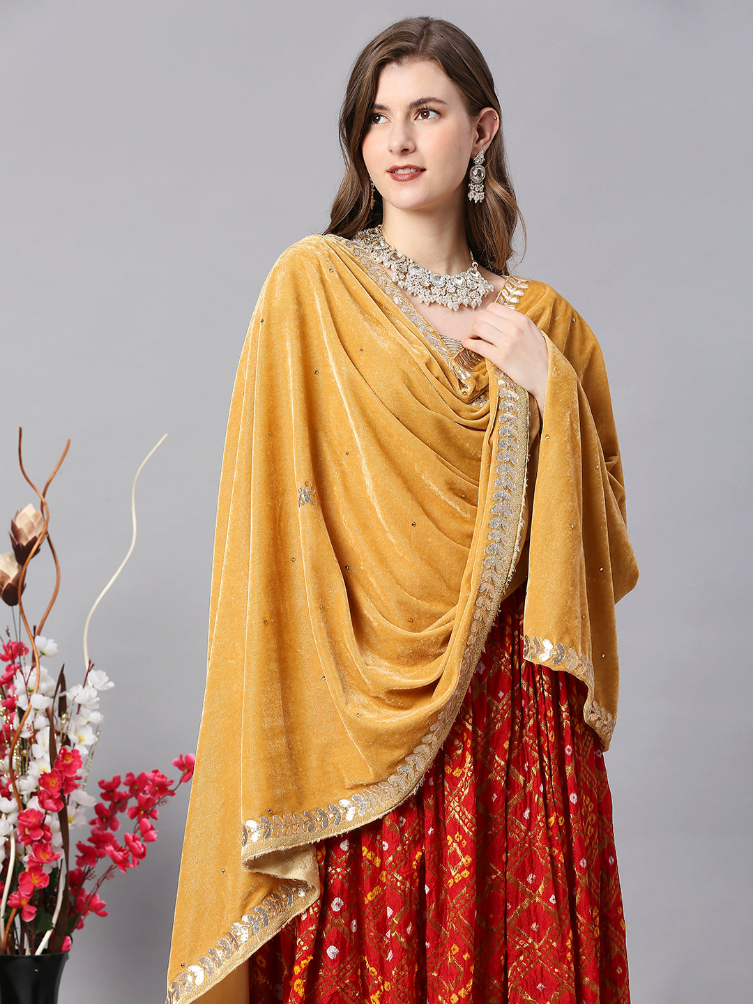 Gotta Patti Work Velvet Dupatta
