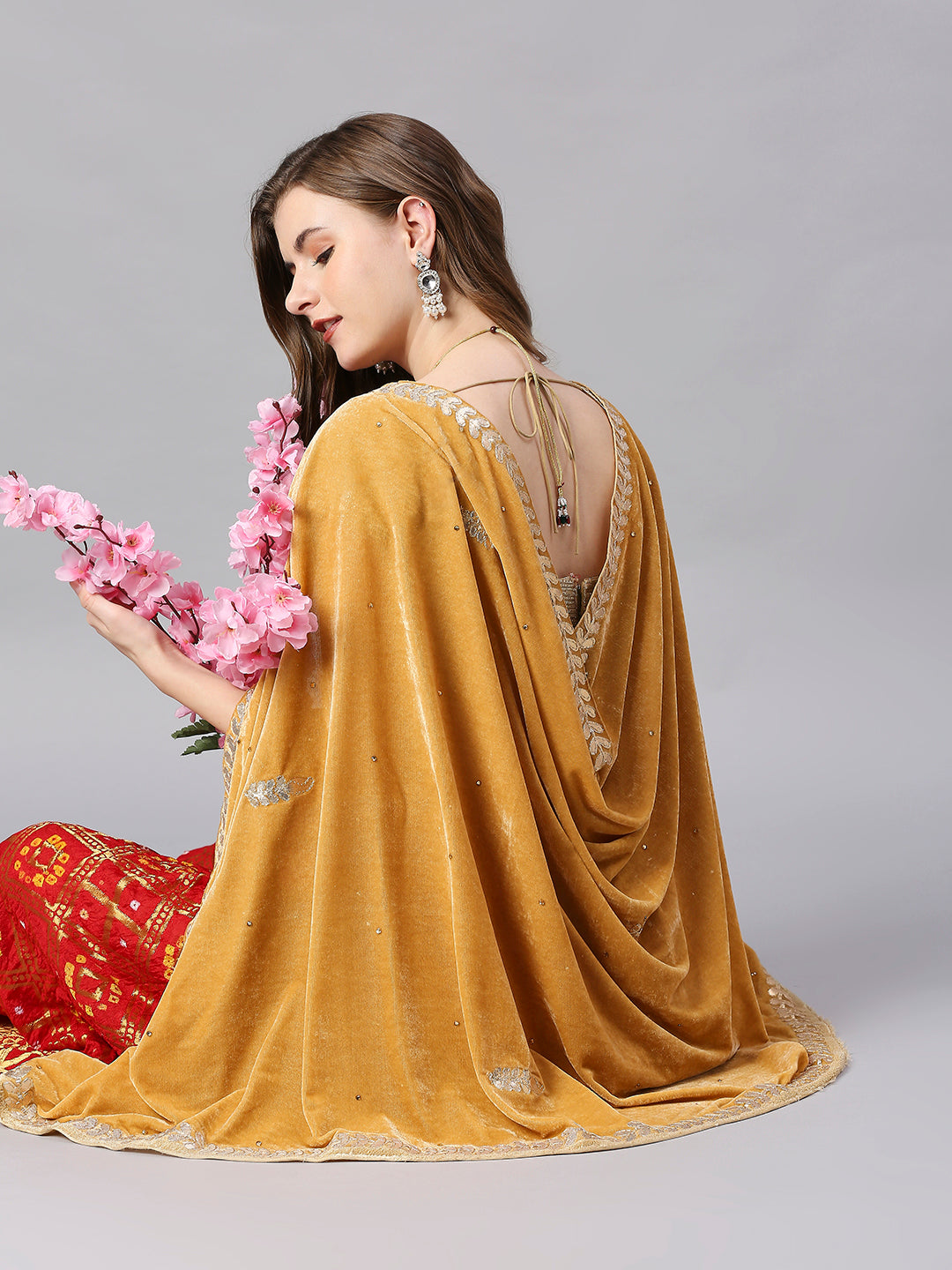 Gotta Patti Work Velvet Dupatta