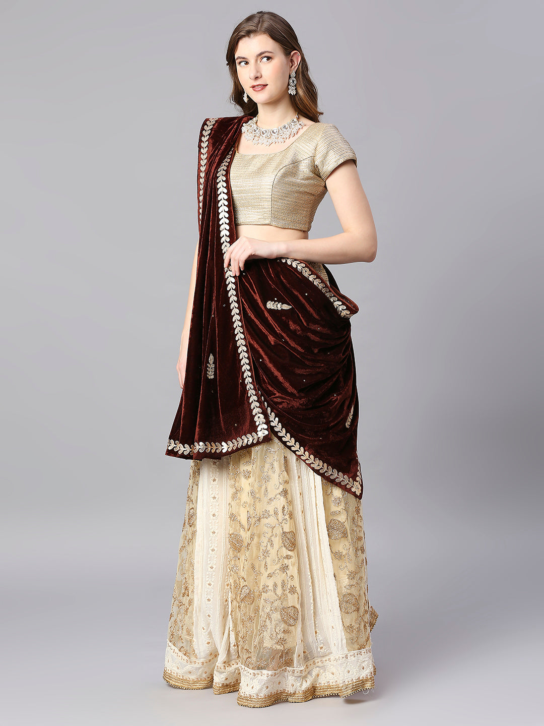 Gotta Patti Work Velvet Dupatta