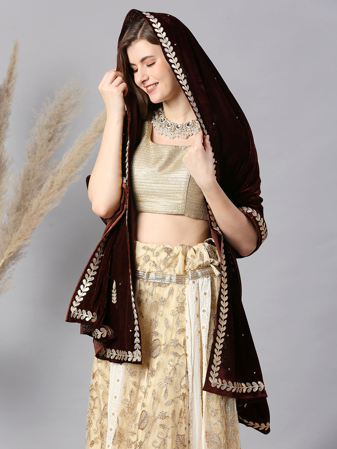 Gotta Patti Work Velvet Dupatta