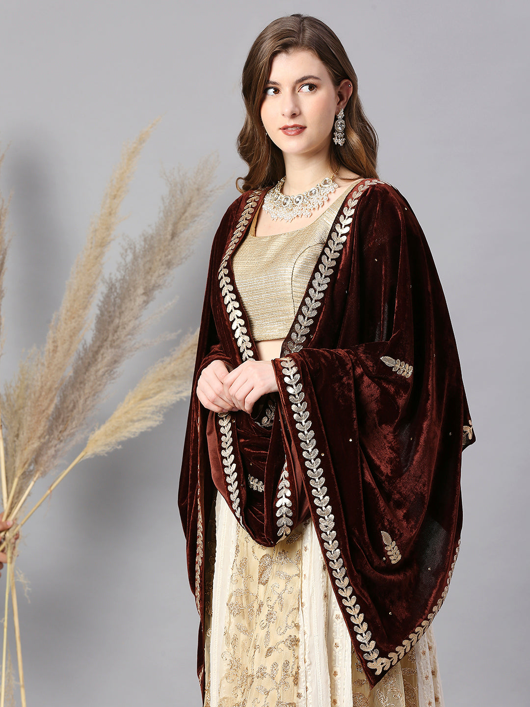 Gotta Patti Work Velvet Dupatta