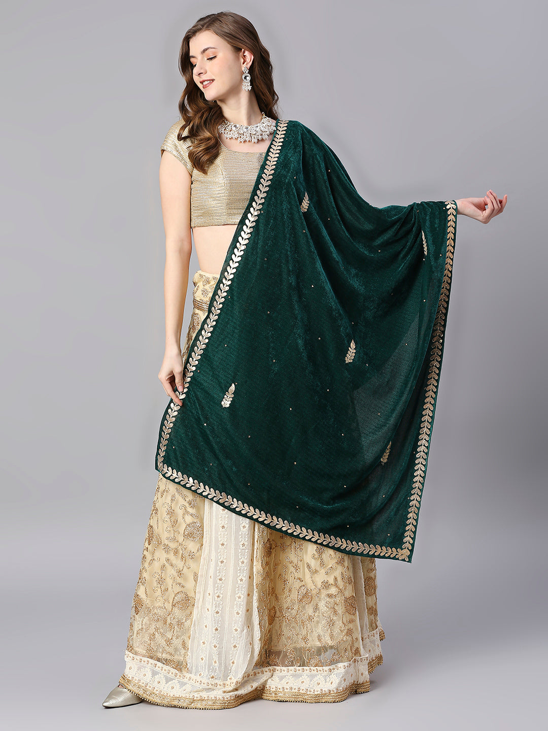 Gotta Patti Work Velvet Dupatta