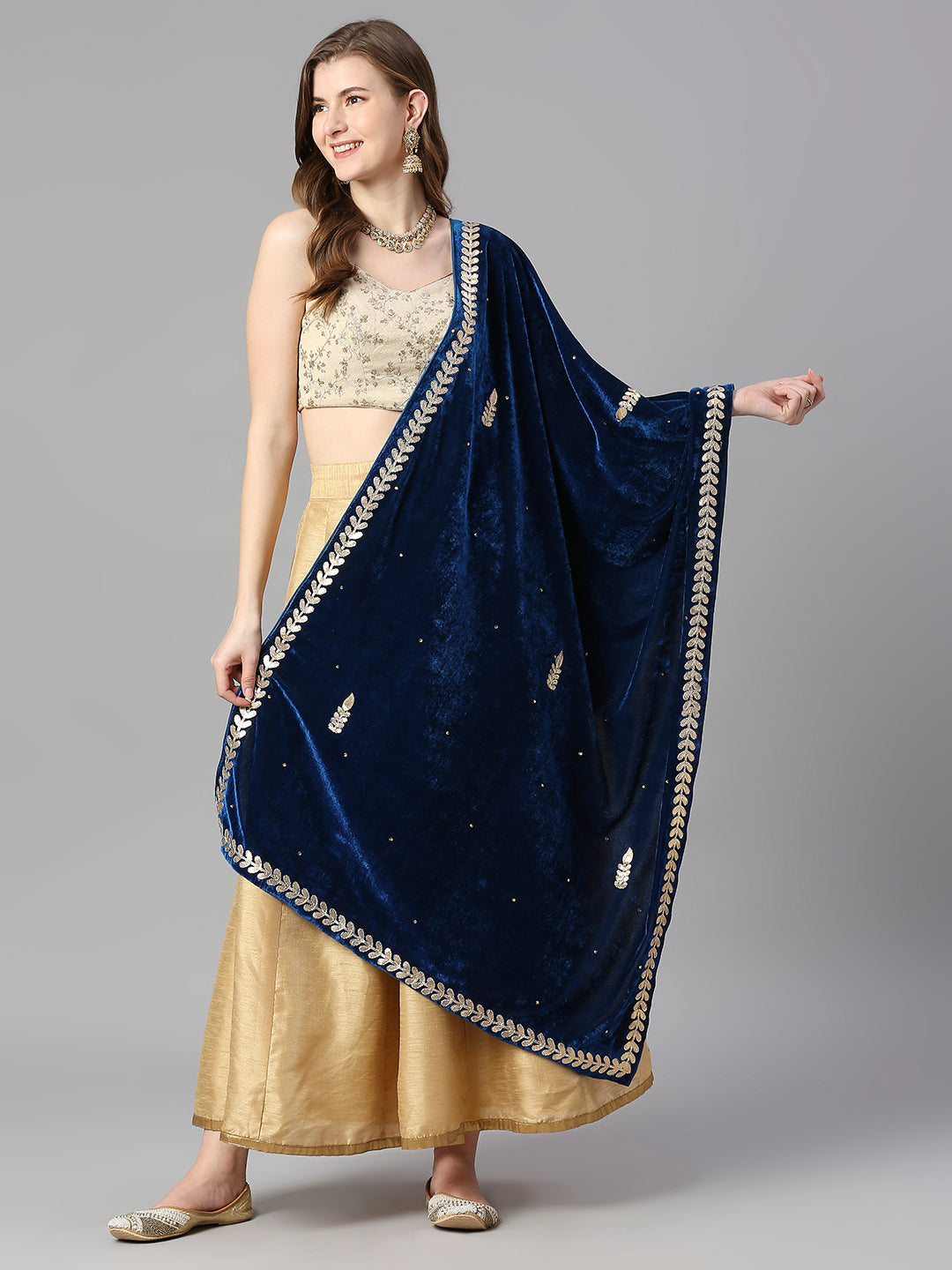 Gotta Patti Work Velvet Dupatta