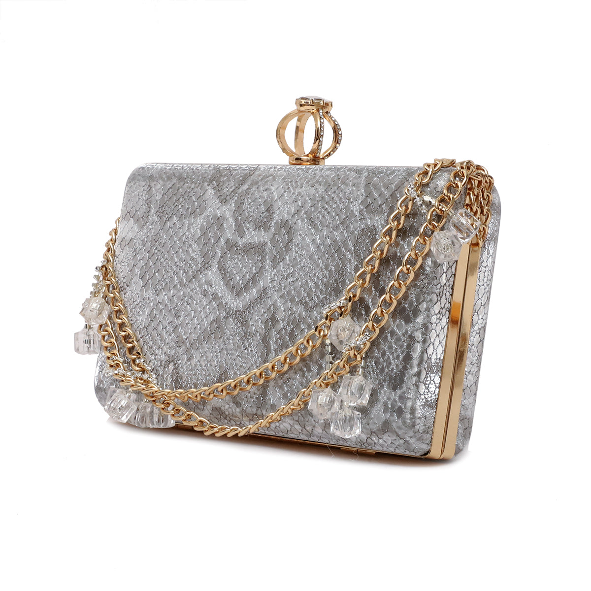 Grey Fancy Clutch C00C20351