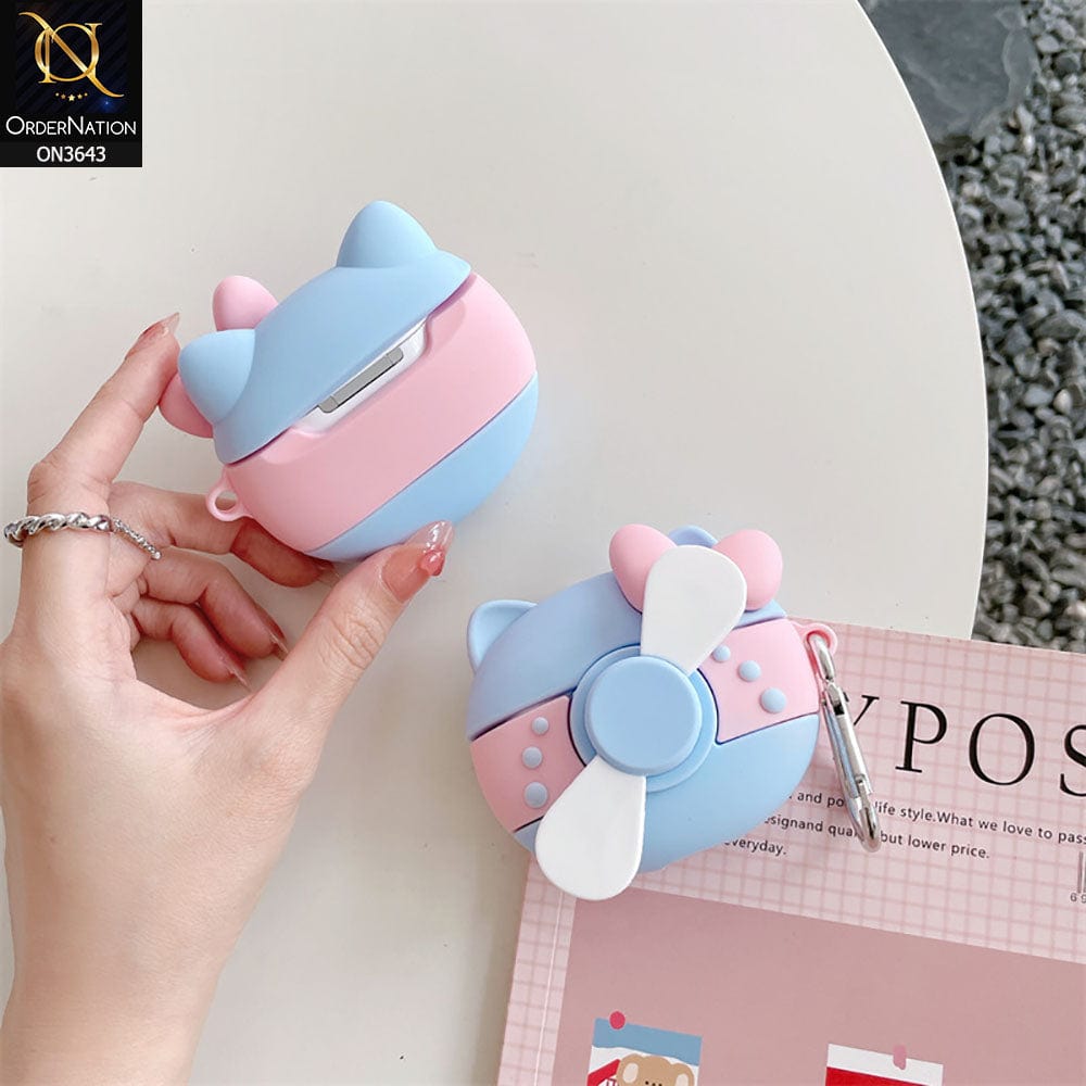 Airpods Pro Cover - Blue - New Trending 3D Cartoon Fan Soft Silicone Airpods Case