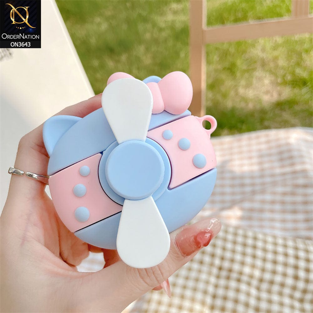 Airpods Pro Cover - Blue - New Trending 3D Cartoon Fan Soft Silicone Airpods Case
