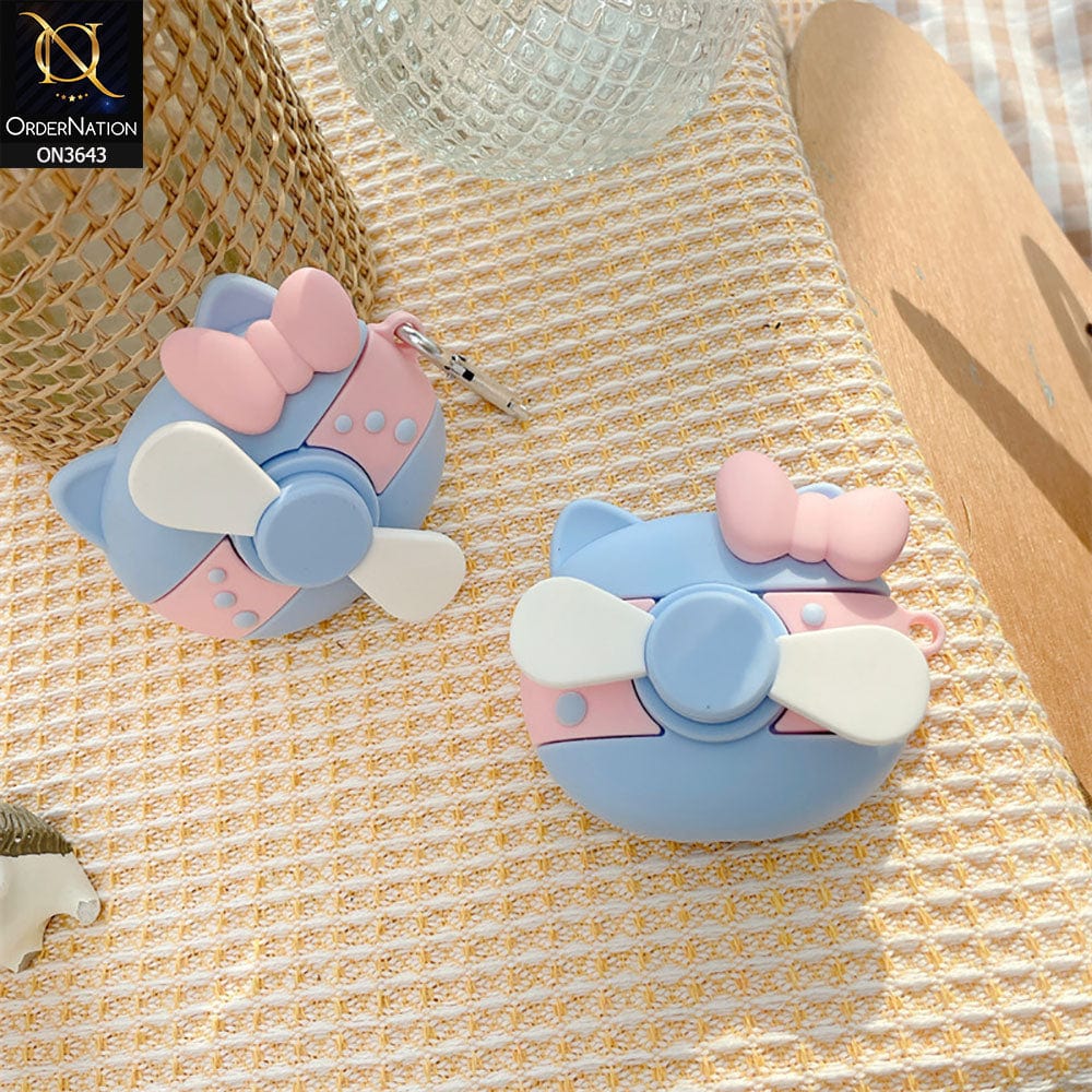 Airpods Pro Cover - Blue - New Trending 3D Cartoon Fan Soft Silicone Airpods Case