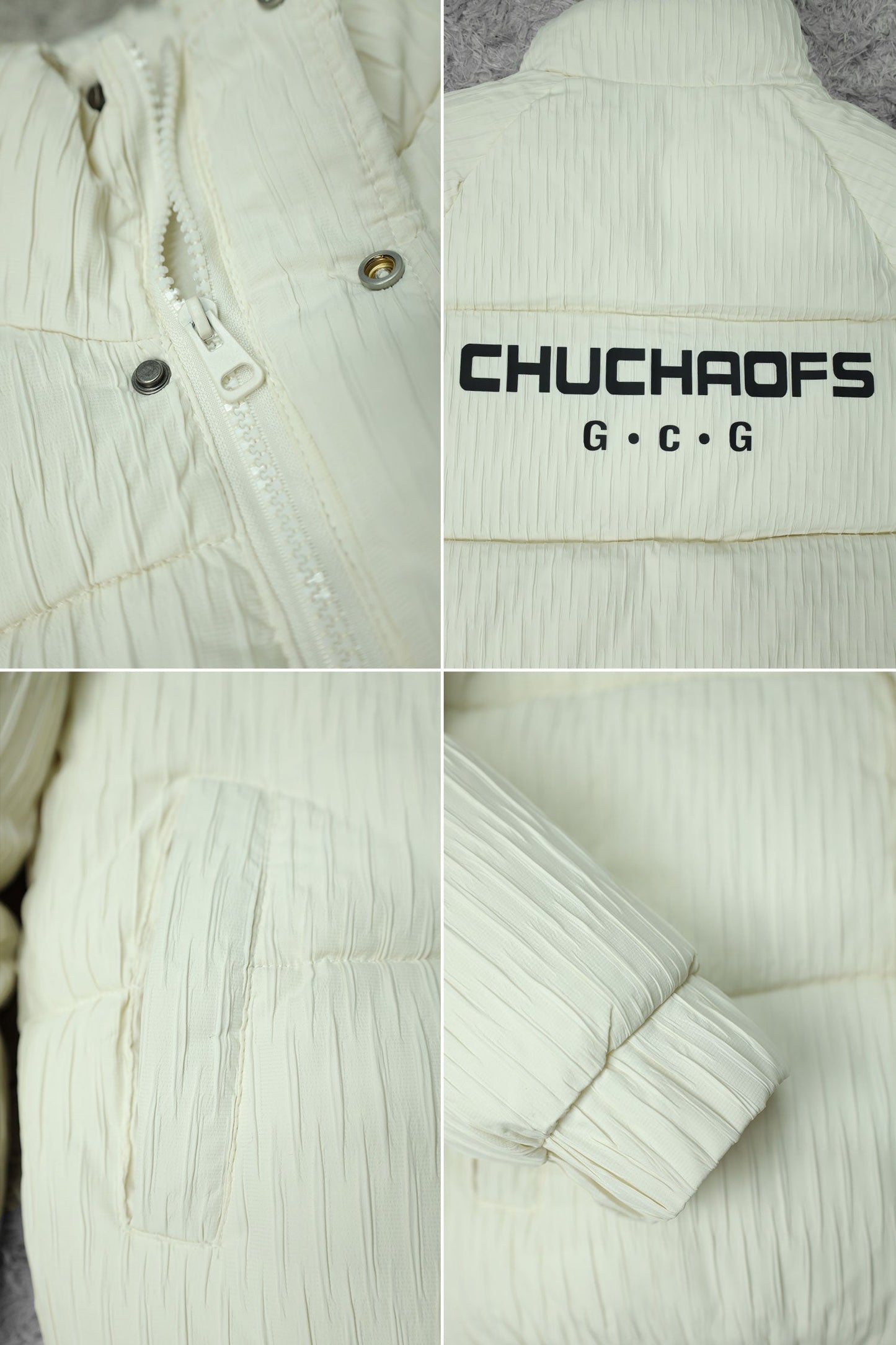 Warm Motif Pattern Padded Imported Puffer Jacket