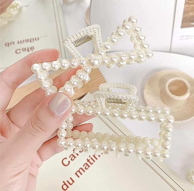 3pcs Pearls Hair Catchers Set