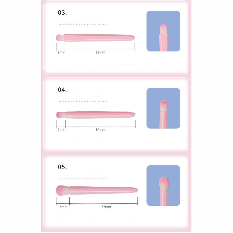 5 Pcs Plastic Box Brushes Set