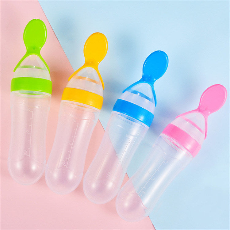 Baby Feeding Bottle With Spoon (high return)