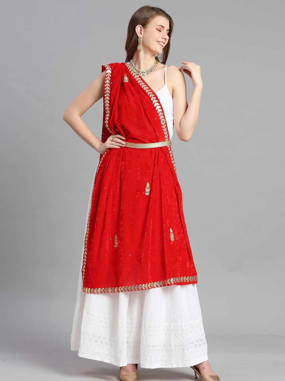 Gotta Patti Work Velvet Dupatta