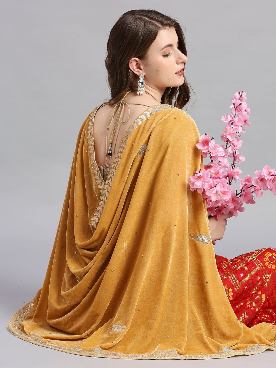 Gotta Patti Work Velvet Dupatta