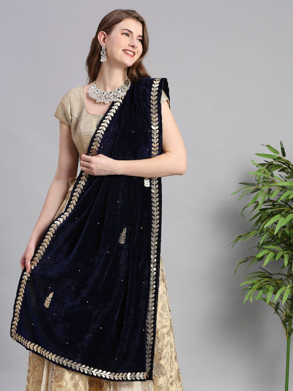 Gotta Patti Work Velvet Dupatta