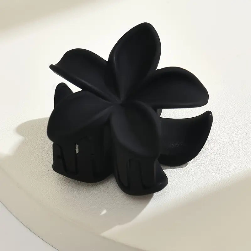 4pcs Large Nude Matt Floral Clips