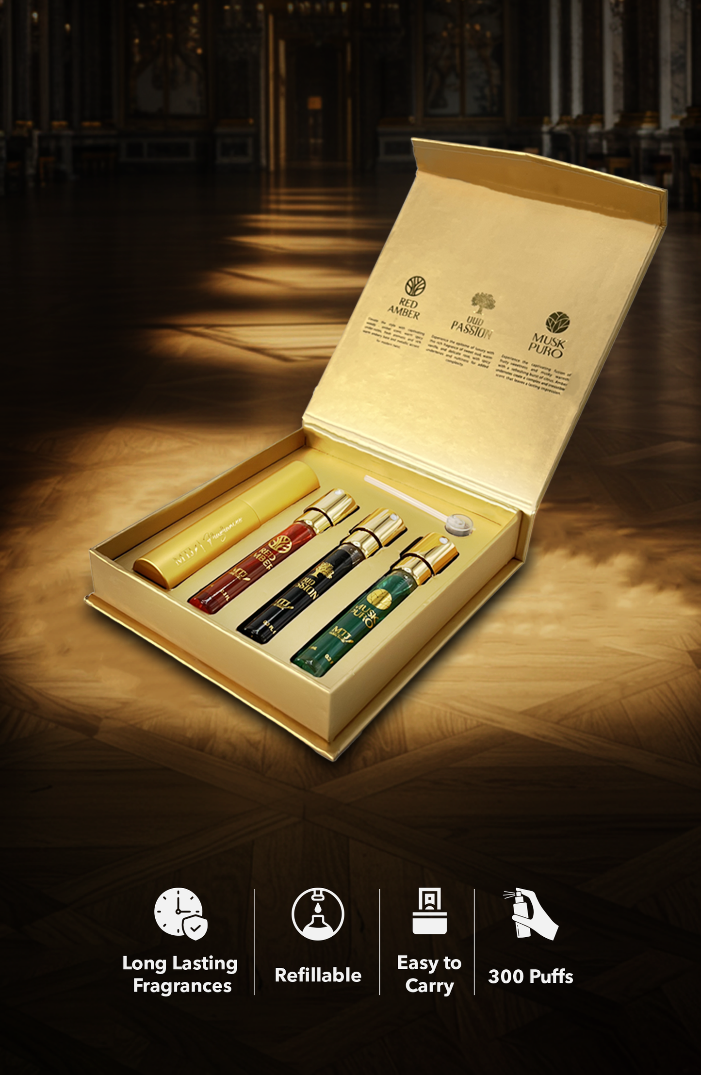 THE GOLD COLLECTION DISCOVERY SET | 3 Fragrances + Atomiser