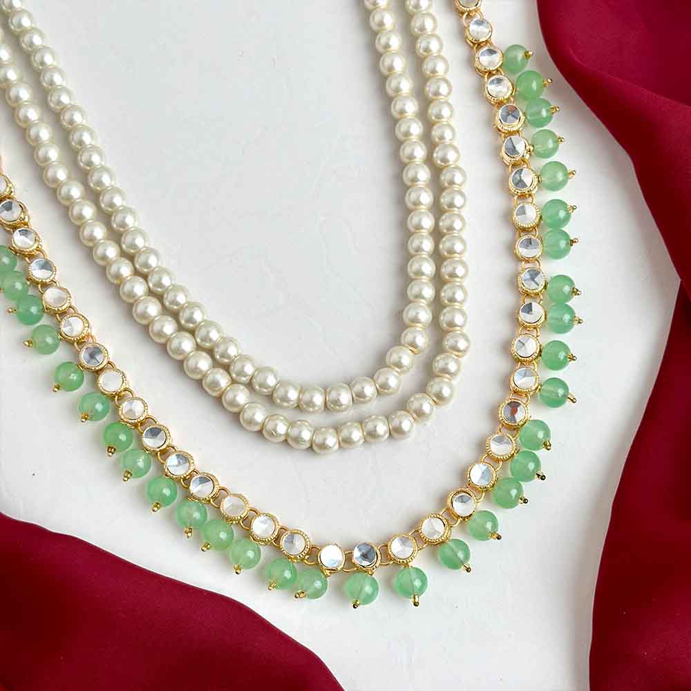 Jeena Kundan Maala (Light Green)
