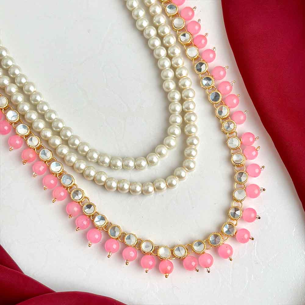 Jeena Kundan Maala (Light Pink)