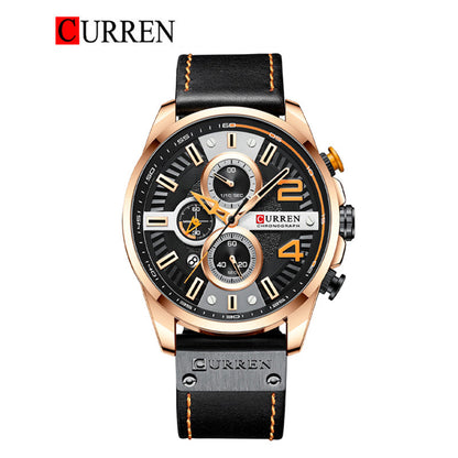 CURREN 8393 Men's Leather Straps Watch