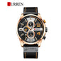 CURREN 8393 Men's Leather Straps Watch