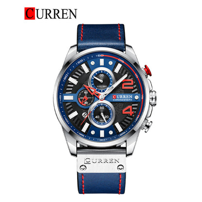 CURREN 8393 Men's Leather Straps Watch