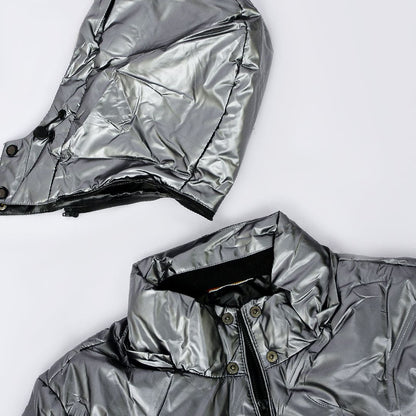 Imported Metal Look Insulation Punched Jackets for Men