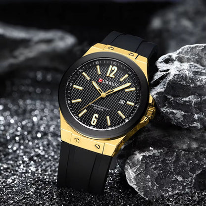 CURREN 8467 Men's Rubber Straps Watch