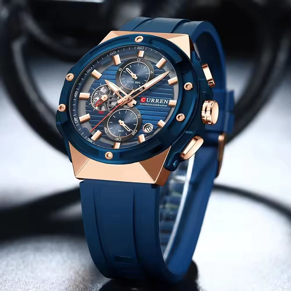 CURREN 8462 Men's Rubber Straps Watch