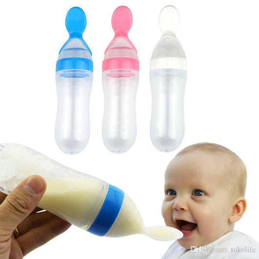 Baby Feeding Bottle With Spoon (high return)
