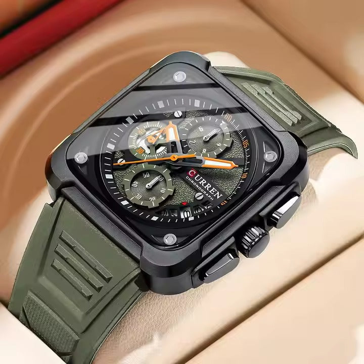 CURREN 8461 Men's Rubber Straps Watch