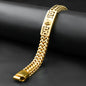 12mm Dual Golden Wheat chain Bracelet -316L