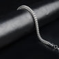 5 mm Silver Flex Square Wheat chain Bracelet -316L