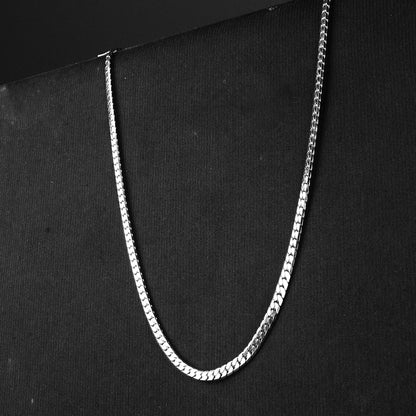8mm Silver Elite Cuban curb chain -316L