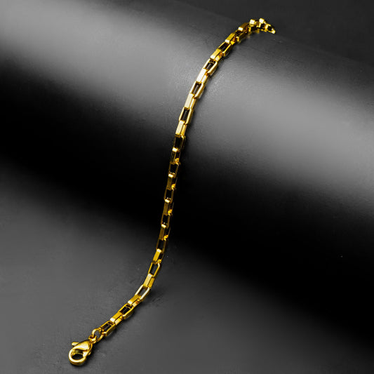 4mm Golden Flex Flat cable chain Bracelet -316L